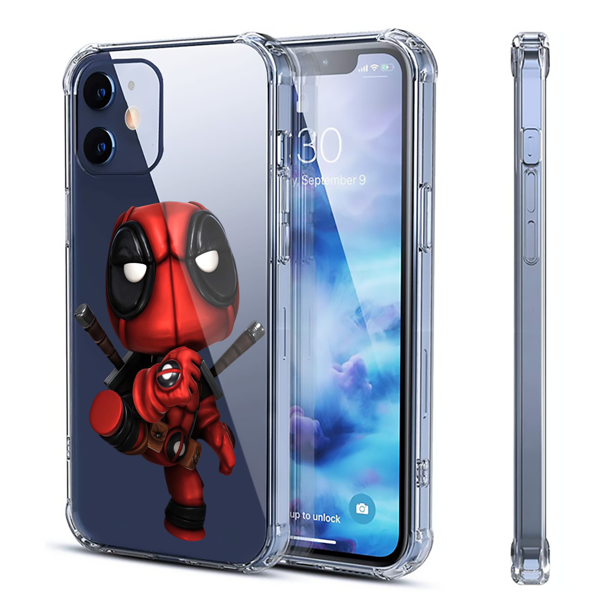 （画像用） Deadpool デッドプール 【iPhone 12シリーズ対応】透明スマホケース（クリアソフトケース）